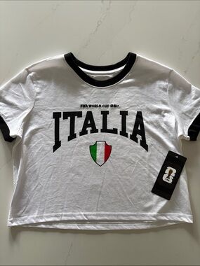 FIFA Italia Graphic Short Tee - White/Black Size Medium